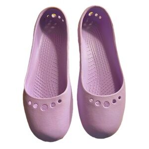 Crocs Light Purple Lavender Lilac Slip-On Prima Ballet Flats Women Size 8 Shoes